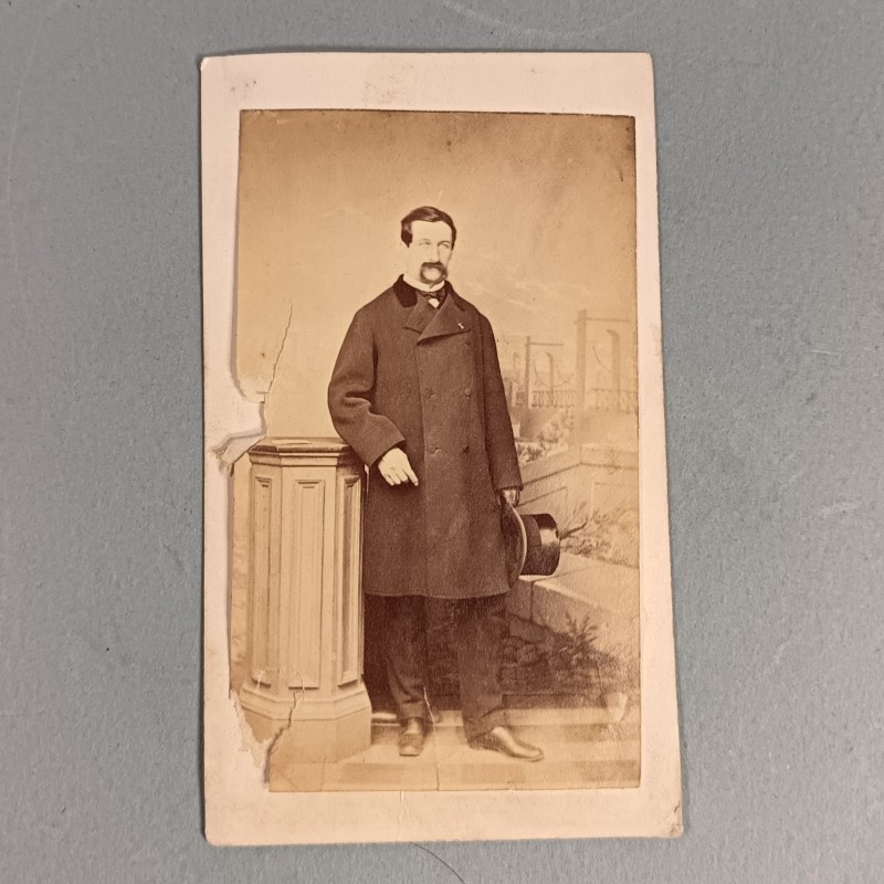 PHOTO CDV SECOND EMPIRE SOLDAT D'INFANTERIE DE LIGNE MEDAILLE CHEVALIER DE L'ORDRE DE LA LEGION D'HONNEUR NAPOLEON III